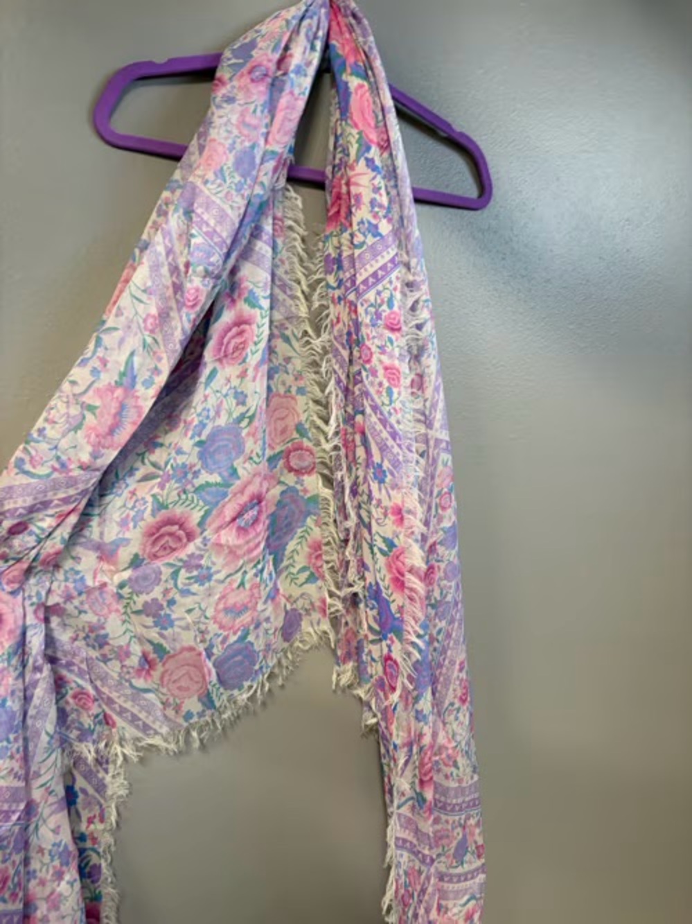 Spell - BABUSHKA VINTAGE TRAVEL SCARF- LAVENDER - NWT - Picture 3 of 5